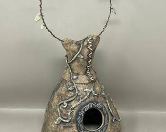 Lot 121 | Crooked Toe "Nesting" Studio Pottery Birdhouse A
