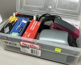 Lot 179 | Office Supplies; Staples, Stapler, Pencil Sharp,
