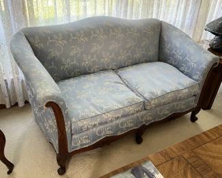 Lot 143 | Silk Upholstered Down Filled Loveseat Sofa
