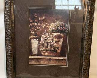 Lot 1 | 28"x34" Ornately Framed Matted Floral Wall Art