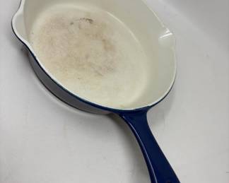 Lot 137 | Copco 126 Enameled Cast Iron Pan Blue White
