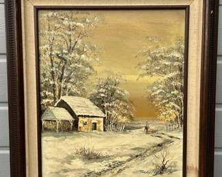 Lot 8 | Artist Signed "Schiller" Original Vintage Oil Pa
