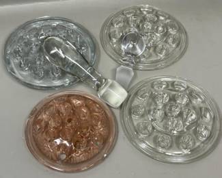 Lot 157 | Flower Frogs Vintage Glass Bottle Stoppers
