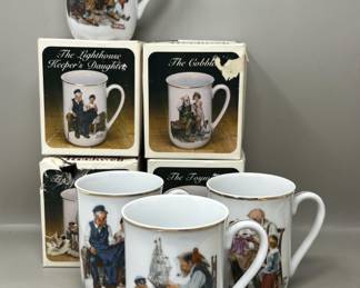 Lot 73 | (8) Vintage Norman Rockwell Porcelian Mugs Mug
