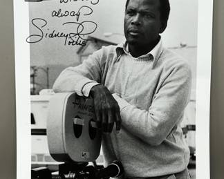 Lot 55 | Autographed Sidney Poitier Headshot Director

