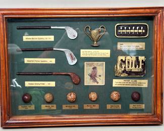 Lot 169 | Golf History Shadow Box Shadowbox Display Wall
