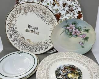 Lot 113 | 22k Gold Happy Birthday Vintage Plate, Platters,
