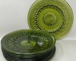 Lot 187 | Colony Park Lane Green Glass Vintage Dessert
