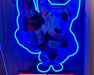 Bud Light Spuds Mackenzie neon sign