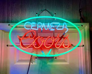 Coors neon sign