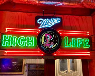 Miller High Life neon sign