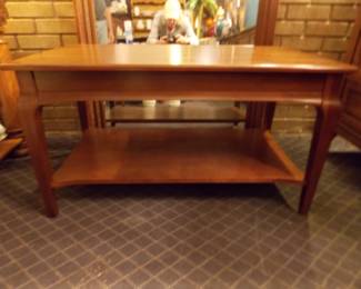 wood coffee table with 2 end tables