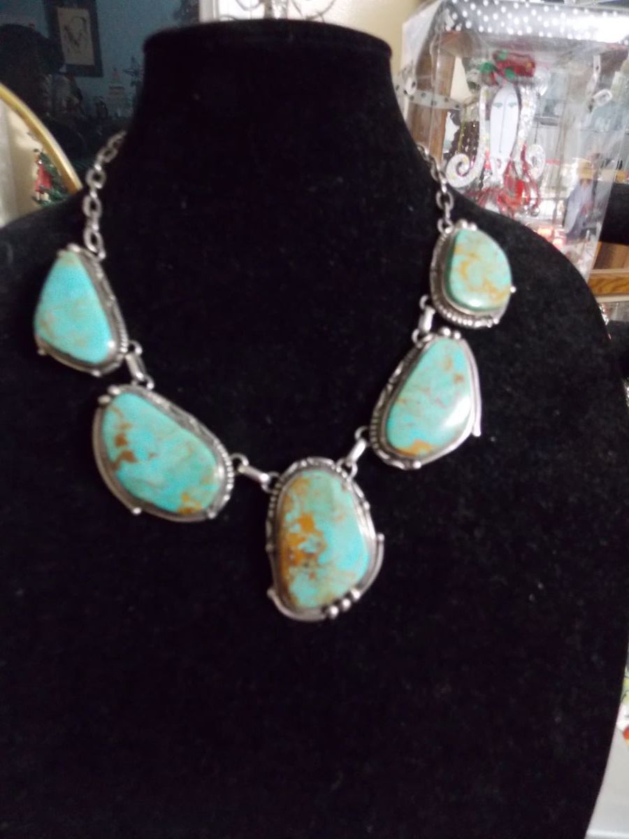 Turquoise and Sterling Necklace