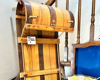 Vtg. Wooden Toboggan - J. C. Higgins by Sears