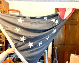 Vtg. 13 Star American flag - approx - 146" X 96"