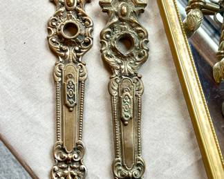 Ornate antique doorknob backplates