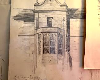 Original architectural, drawing - University High School