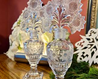 Pair of gorgeous vintage Irice Sunflower perfume bottles