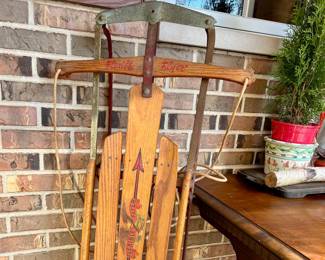 Vtg. Wooden Flexible Flyer sled