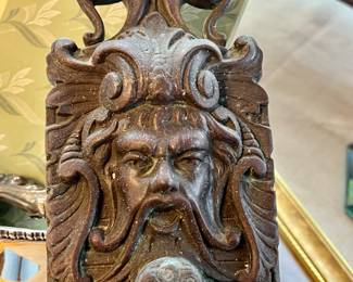 Antique ornate cast iron door knocker