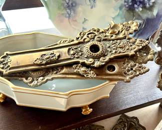 Ornate antique doorknob backplates