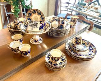 Meissen Cobalt & gold china set -