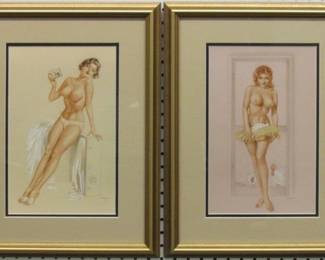 9012 - 2 PIN UP GIRLS BY ALBERTO VARGAS 15 X 19.5