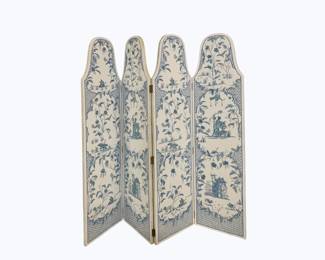 3275 - Chelsea House Blue & White Room Divider 84 x 84