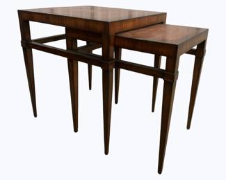 3092 - Alden Parkes Rosewood Nesting Tables 26 x 22 x 24, 24 x 18 x 22
