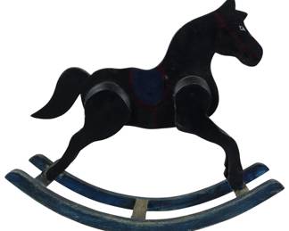 153 - Wooden Miniature Rocking Horse 15x18