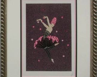 9023 - ROSE DANCER PRINT BY ERTE 17.5 X 22