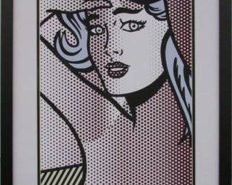 9033 - BLUE HAIR NUDE GICLEE BY ROY LICHTENSTEIN 19.5 X 28