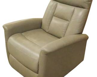 312 - Gray Leather Manual Recliner 41x32x30