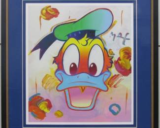 9067 - DONALD DUCK PRINT BY PETER MAX 21.5 X 23.5