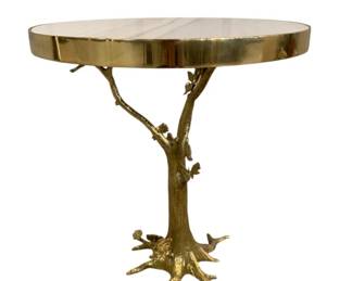 3152 - Wildwood Tree Marble Top Table 25 x 22