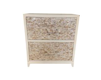 3190 - Chelsea House Mother of Pearl Accent Chest 2 drawer, 36 x 32 x 18