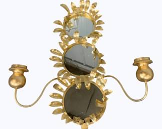 3295 - Chelsea House Harting Mirrored Sconce cracked mirror, 26 x 24