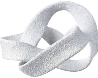 99 - Elk Home Textured White Baze Object 7x13x11