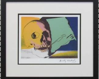 9014 - SKULL PRINT BY ANDY WARHOL 17.5 X 15.5