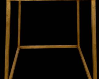 3374 - Chelsea House Brass Glass Top Table 23 x 20 x 20