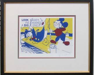 9032 - LOOK MICKEY PRINT BY ROY LICHTENSTEIN 18 X 15.5