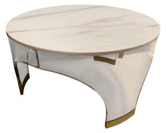 2604 - Chelsea House Acrylic & Marble Table 20 x 36