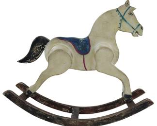 152 - Wooden Miniature Rocking Horse 15x18