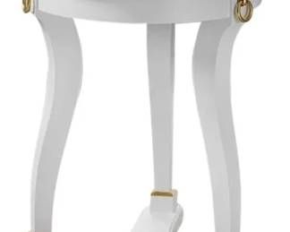 3381 - Modern History Covington Drinks Table Retail $2440 21 x 15.5 x 15.5