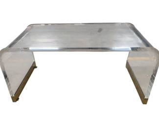 3530 - Chelsea House Acrylic Waterfall Coffee Table 18 x 42 x 23