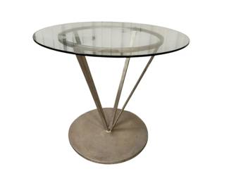 3049 - Chelsea House Glass Top Round Table 31 x 36