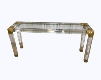 3300 - Glass Top Acrylic Table 30 x 60 x 14