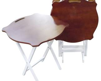 347 - Powell TV Tray Set on Stand 27x24x24