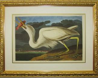 9063 - GREAT WHITE HERON BY JOHN J. AUDUBON 34.5 X 26.5