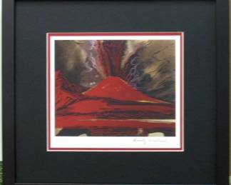 9057 - VOLCANO PRINT BY ANDY WARHOL 17.5 X 16